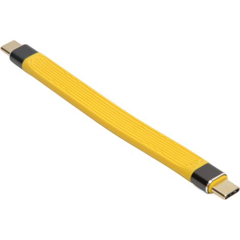 Câble USB-C vers USB-C, transfert de données 10 Gbit/s, charge rapide PD 100 W 5 A, connecteur mâle-mâle FPC, 13 cm (5,1 pouces). (1/5)