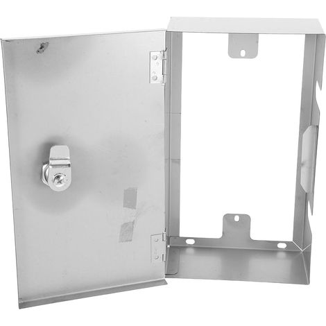 Protecteur de prise de courant verrouillable en acier inoxydable, boîtier étanche pour prise électrique, idéal pour maison et bureau (1/5)