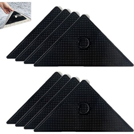 Pastilles adhésives antidérapantes pour tapis, ruban adhésif pour tapis, tapis de sol antidérapants, paillassons triangulaires pour la maison, tapis de sol antidérapant (1/5)