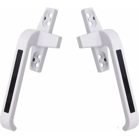 Poignée de Fenêtre Poignée Gauche et Droite Portes Battantes en Alliage D'aluminium Verrouillage des Fenêtres Poignée de Fenêtre Coulissante, - Blanc (1/5)