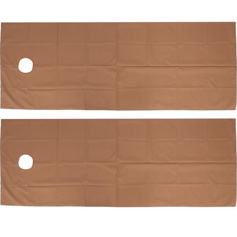 Lot de 2 draps de table de massage SPA respirants, résistants à l'huile et imperméables, marron foncé (1/5)
