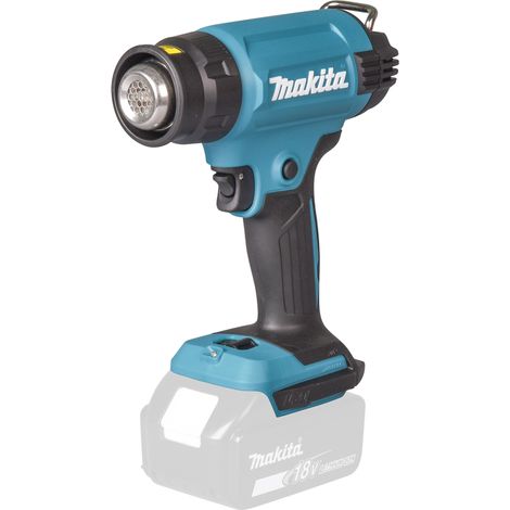 Makita – Pistolet à air chaud sans fil 18V – Température jusqu'à 550 °C – 2 niveaux de circulation d'air – Interrupteur de sécurité – DHG181ZK