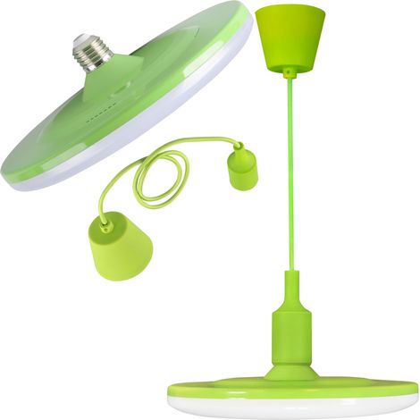 Suspension KIKI verte E27 avec ampoule LED 15W Polux (1/4)