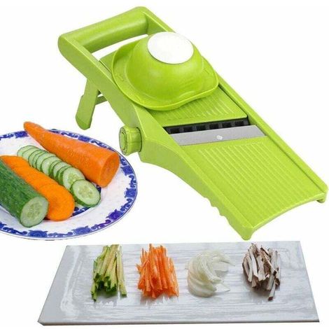 Manual Food Slicer, 3-in-1 Vegetable Slicer Professional Vegetable Cutter Grater Potato Cutter, Adjustable Vegetable Slicer with Potato and Carrot Starch MUMU (1/4)
