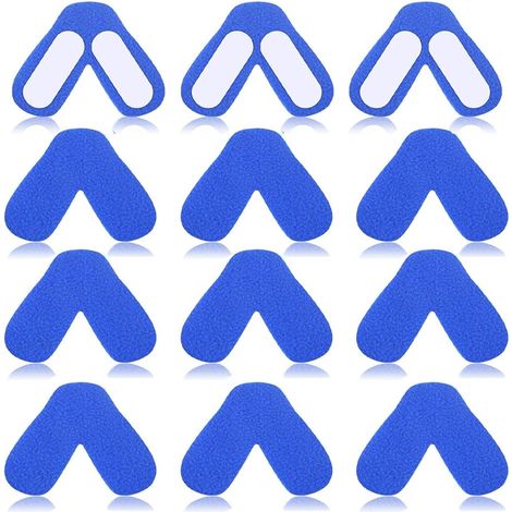 12 Coussinets nasaux, Polaire douce, Réduit pression, Protège peau, Pour masque apnée du sommeil (1/5)