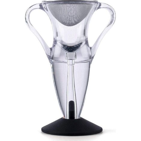 Carafe à vin aérateur rapide en verre transparent, facile à utiliser pour la dégustation de vin à la maison, lors de fêtes ou dans un bar. (1/5)