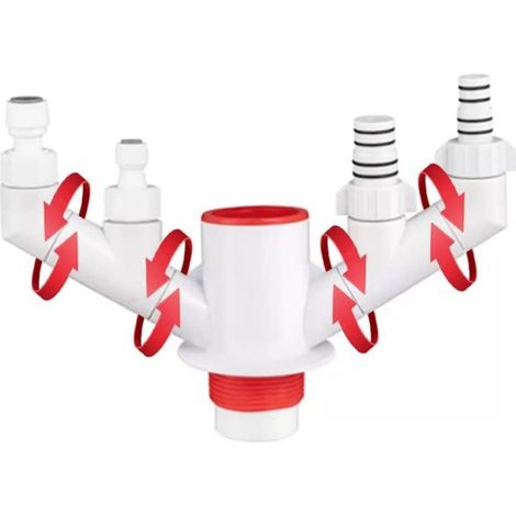 T-fitting for kitchen drain hose, water purifier drain hose, pre-filter, drain hose, multifunctional two-in-one (1/5)