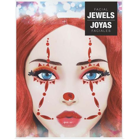 Autocollants 3D en cristal pour le visage - Clown sanglant (1/2)