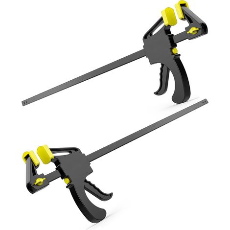 Sargento de barra con ajuste rapido 150 mm para carpinteria TUV GS, 2 pieza (1/5)