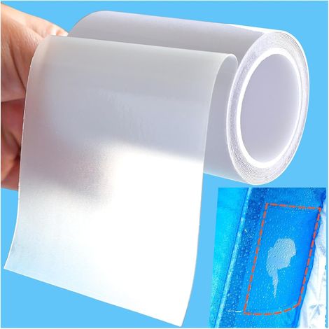 Patch de réparation gonflable étanche robuste pour Lay-z-spa Bande de réparation TPU claire pour maison gonflable, tente, toile, grenier, flotteurs de piscine, bouée (9.9 cm x 1.5 m) (1/3)