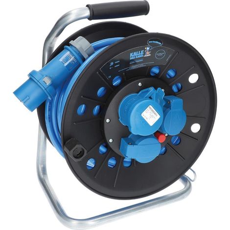 Kalle Campingkabeltrommel CEE 230V 16A 2,5mm² Extreme Blau IP44 25 Meter