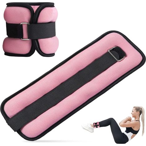 Sangle Poids pour Cheville - 1 Paire, Poids Total 1 kg, Idéale pour la physiothérapie, la marche, la course et la musculation, Conçue pour un usage mixte Hommes (1/5)