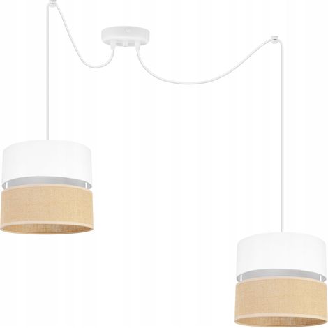 Suspension araignée, abat-jour blanc 20 cm (1/5)