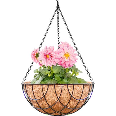 Draht rund Pflanzgefäßhalter dekorativer Blumentopf mit