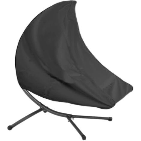 Tigrezy Abdeckung für hängende Liegestühle, 420D-Abdeckung für hängende Sonnenliegen, wasserdicht, winddicht, UV-beständig – Schwarz, 185 x 117 x 198 cm