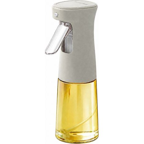 Flacon pulvérisateur rechargeable pour huile et huile d'olive, en verre, 240 ml, blanc, pour une application contrôlée des assaisonnements en cuisine.-AquaForge (1/5)