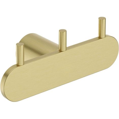 Gancio triplo bagno oro spazzolato in acciaio - Endor (1/2)