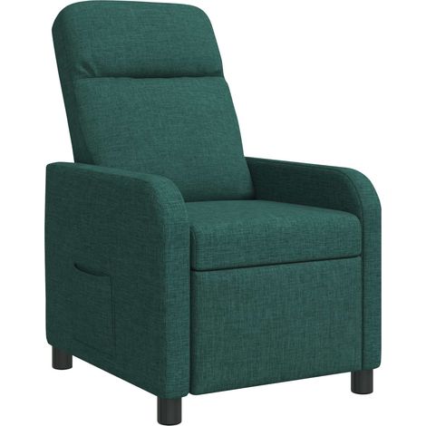 Recliner Dark Green Fabric vidaXL (1/5)