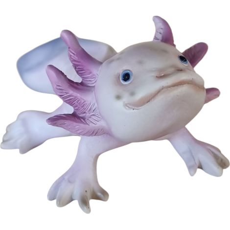 Dekofigur Axolotl groß 30 cm bunt Dekofigur