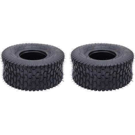 2 pièces 15x6.00-6 pneu 570 Lbs charge 4 plis pneu de tracteur de jardin robuste pneus Tubeless pour tondeuses autoportées (1/5)