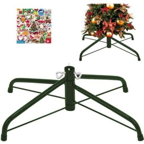 Support de base pliable pour sapin de Noël artificiel de 1.2 à 2.1 m - Support de rechange pour sapin de Noël - Convient aux poteaux de 1.3 à 3.2 cm les décorations de la maison de Noël. pour apporte (1/4)