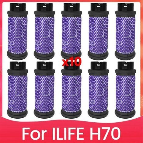 Lot de 10 filtres pour aspirateur ILIFE H70 - Pièces de rechange-AquaForge (1/5)