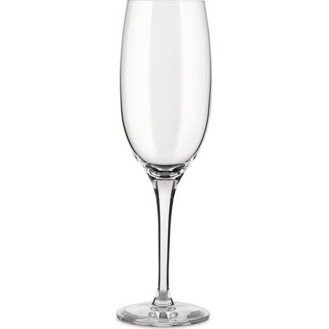 Alessi bicchieri flute per spumante e champagne, collezione Mami XL, vetro cristallino, set da 4 pezzi, 250 ml