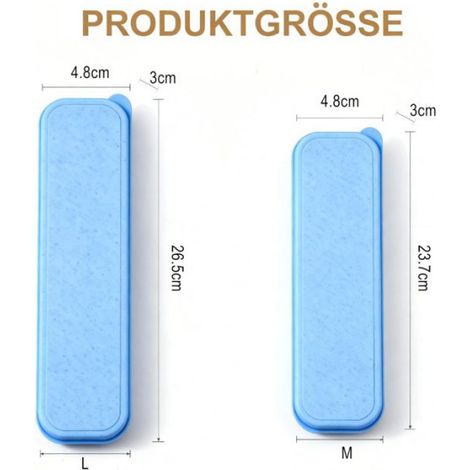 Lot de 3 Botes à couverts de 23,7 cm,Sac à couverts portable,Bote de rangement - en plastique,Pour les déplacements et le camping (1/5)