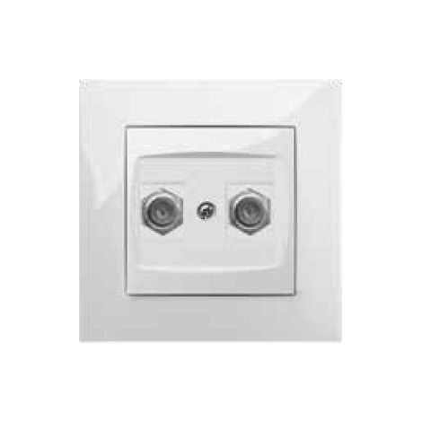 Prise antenne double elektro-plast 1787-10 encastrable IP20