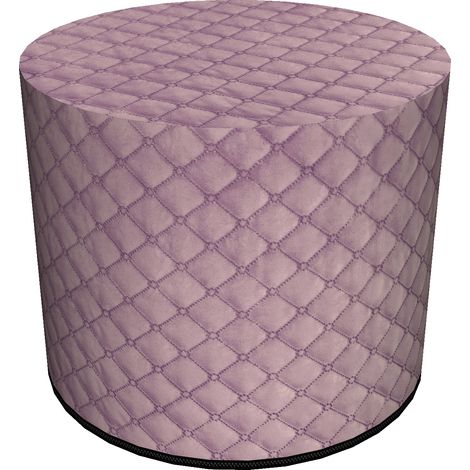 Pouf decorativo rotondo color rosa reale (1/2)