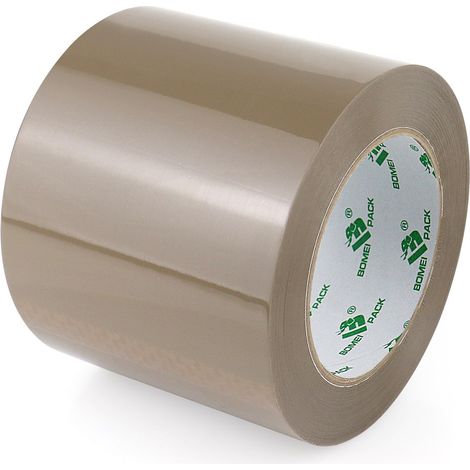 1 rouleau de ruban adhésif transparent pour emballages, déménagements et rubans d'emballage - 100 mm x 100 m - Marron (1/5)
