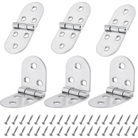 Stück 270-Grad-Klapptischscharniere, flache Schranktür-Klappscharniere, Metall-Klapptisch-Klapptablett-Scharniere mit runder Kante aus Metall (1/5)