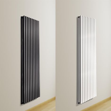 VILSTEIN Paneelheizkörper, Mittelanschluss und Seitenanschluss, Zweilagig Schwarz,1600 x 600 mm (1/5)