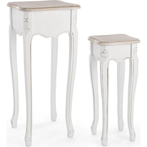 Tavolini "Justine" struttura in legno paulownia per interni set da 2 (1/3)
