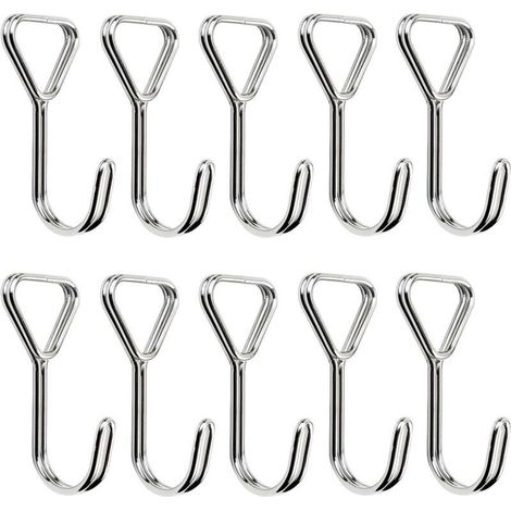10 Pcs Crochets en Spirale, Tendeur Crochets Acier Inoxydable, Sandow Elastique Crochets, Tendeurs Elastique Crochets, pour Tentes, Vélos, Fixation De Bagages, Crochets De Fixation (1/5)