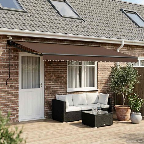 vidaXL Auvent rétractable électrique Taupe 100% Polyester et Aluminium (1/5)