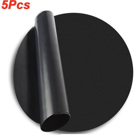 5 PCS 24 cm Tapis de Cuisson Réutilisable Antiadhésif Rond pour Barbecue et Grill (1/5)