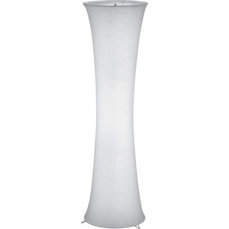 Lampadaire Cylindre Évasé Gravis Tissu Blanc 2xE27 Trio Lighting (1/5)
