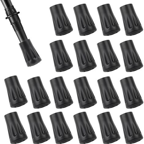 20 Pcs Potecteu en Caoutchouc Embouts pou bâtons de Mache Nodique, echange en Embout Baton de Mache, Embout bâtons de andonnée, Baton de Mache Nodique andonnée Accessoies (1/4)