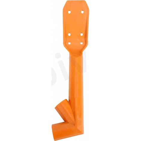 Paletta standard per la pulizia delle grondaie Toivize con punta filettata da 3/4", in robusta plastica arancione per asta telescopica (1/5)