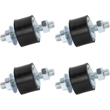 Bloc Silent Echappement Male Caoutchouc Goujons Amortisseur M8 30x20 mm 4 Pack Anti Vibration Isolateur Monte D’Isolation de Vibration pour Mini Split Pompes à Chaleur, Compresseurs d’air (1/4)