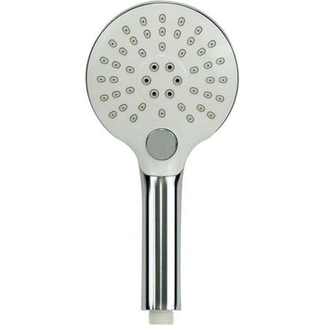 Cleafe - Doccetta Soffione Doccia Bagno Cornetta Pulsante Rotondo Moderno 12x25 Cm 79369 - (1/2)
