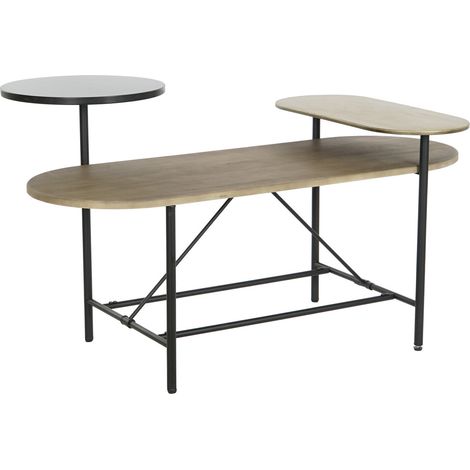 DKD Home Decor Table Basse Métal Aluminium Bois 116x76 cm (1/5)