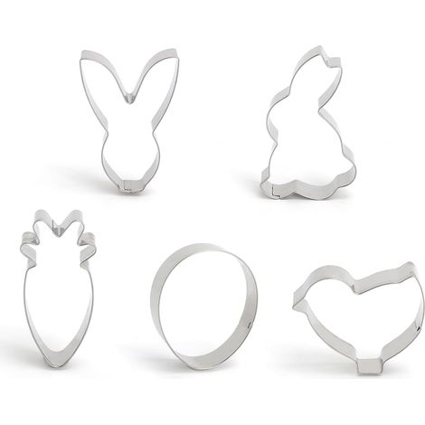 10-teiliges Set Osterhasen-Ausstechformen aus Edelstahl – Multifunktionale Osterausstechformen für Kekse, Fondant, Brot, Sandwiches und mehr (1/5)