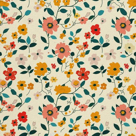 Tela Oxford para decoración de exteriores - Motivo de flores I DX5484 (1/5)