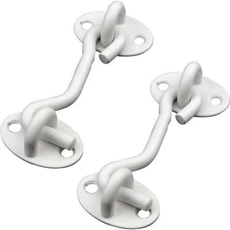 Ösenbolzen, geeignet für Fenster, Zäune und Tore, weiß, 2er-Pack.