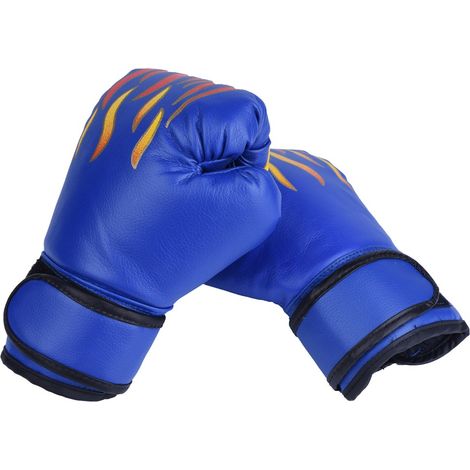 Boxe enfant, Muay Thaï, sparring, coups de poing, kickboxing, grappling, gants de sac de sable, bleus (1/5)