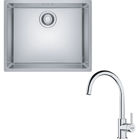 Pack cuve XL Maris en inox 540 x 440 x 180 mm + mitigeur Lina J - Franke (1/5)