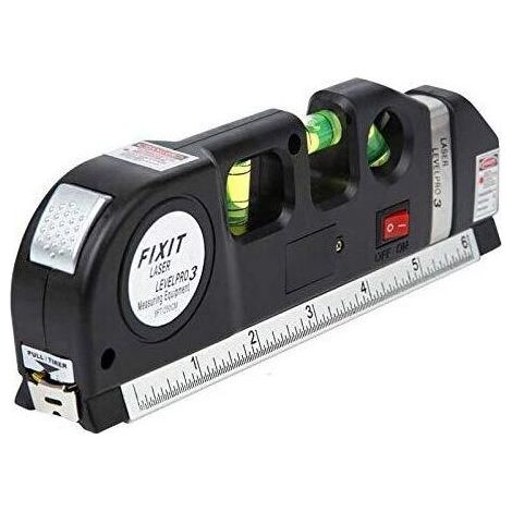 Niveau laser multifonction avec mesure laser et ruban à mesurer de 2,4 mètres (8 pieds), règles standard et métriques réglables. (1/5)