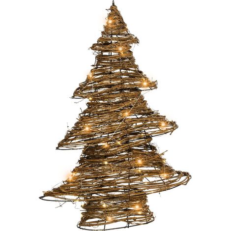 Natale LED Decorazione 40 lampadine Albero di Natale Light Up Xmas Decor Oro Fureso